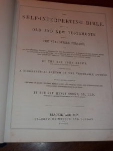 Title Page to Brown's Self-Interpreting Bible