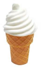 vanilla ice cream cone